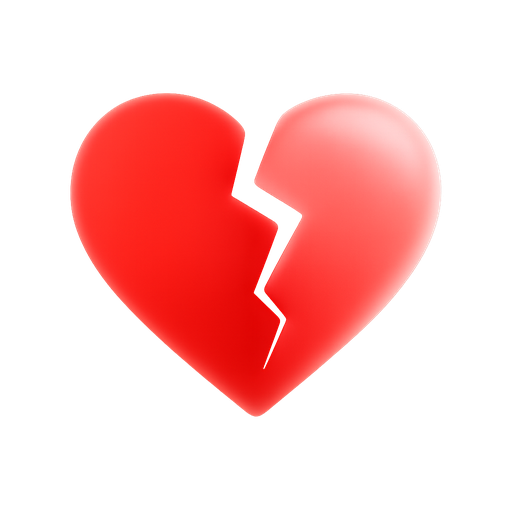 Broken heart failing grade badge