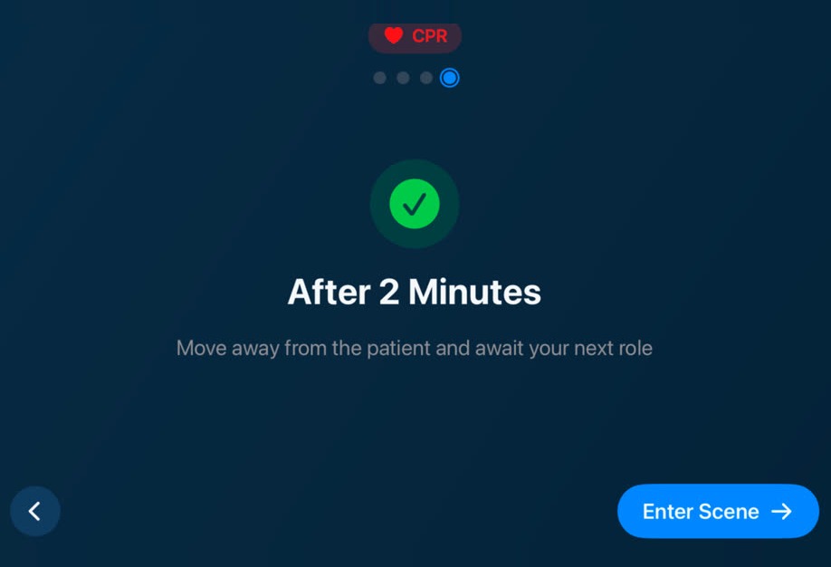 Step 4 — after two minutes, move away and await your next role